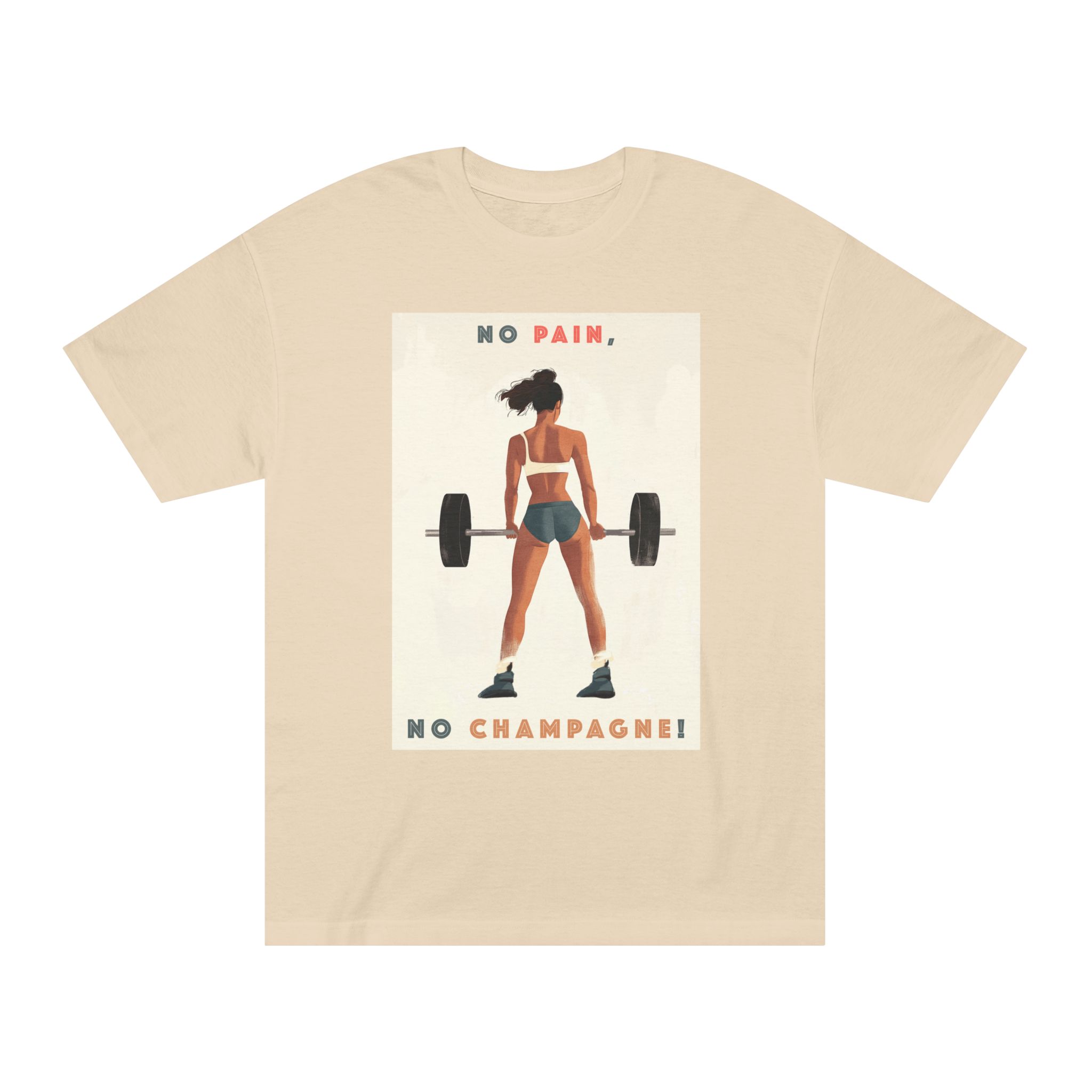 No pain-no champagne. Unisex Classic Tee - Image 3