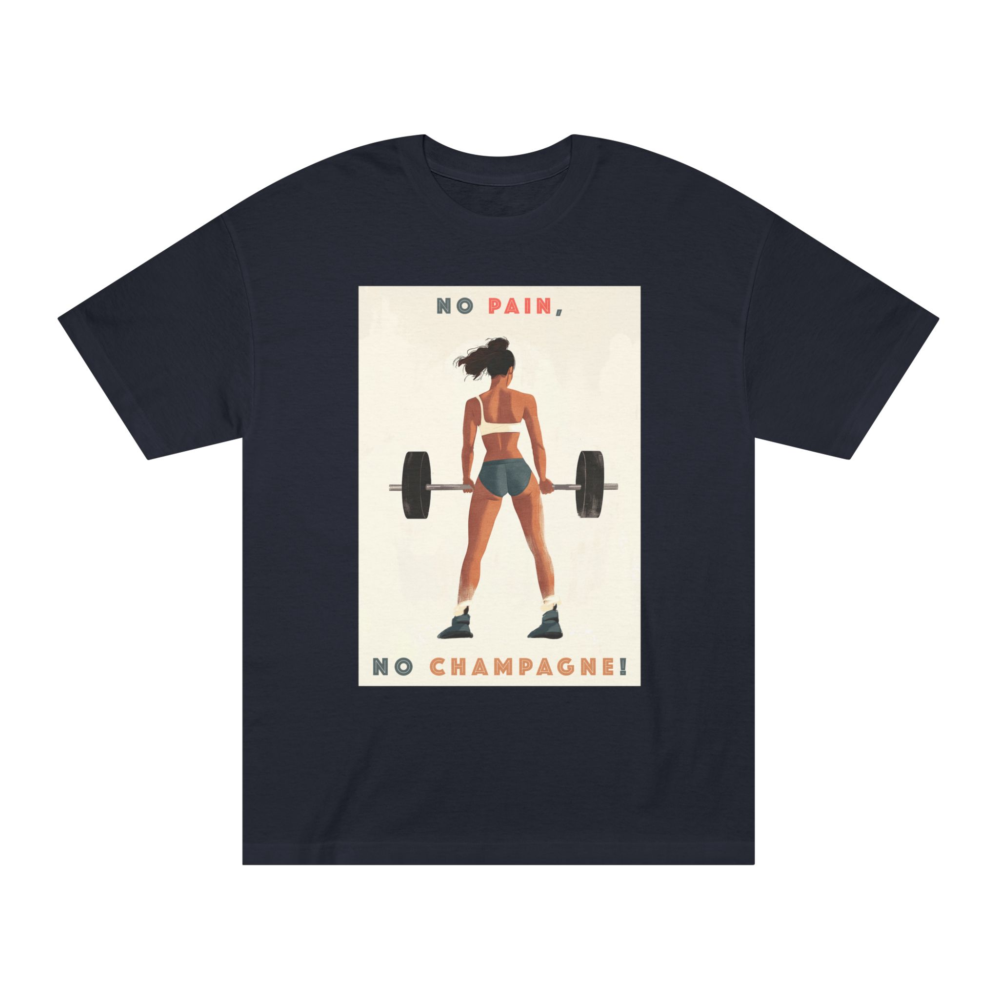 No pain-no champagne. Unisex Classic Tee - Image 7
